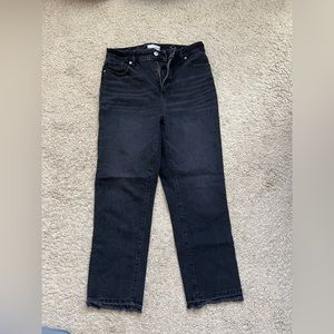 The LOFT curvy straight crop black jean size 27